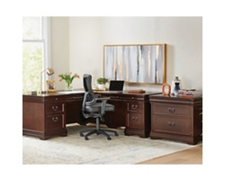 Pont Lafayette L-Shaped Desk with Right Return and Lateral File