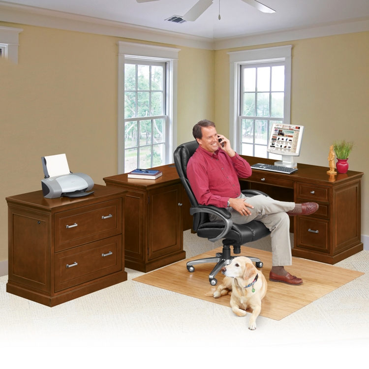 Statesman L-Shaped Executive Desk with Left Return and Lateral