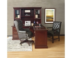 Cumberland L-Desk with Right Return and Storage Hutch - 72"W