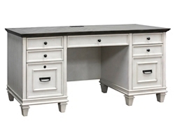 Hartford Double Pedestal Credenza Desk 69"W x 21"D