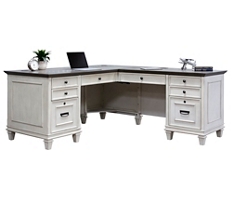 Hartford Double Pedestal L-Shaped Desk