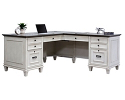 Hartford Double Pedestal L-Shaped Desk