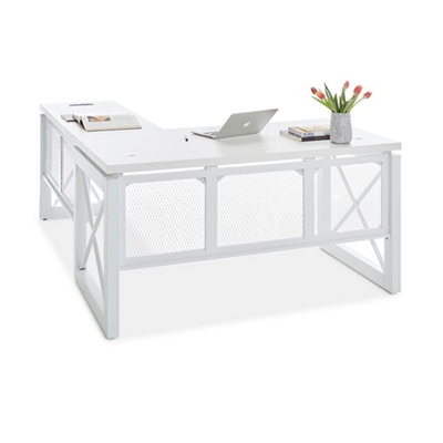 Urban White Reversible L-Shaped Desk - 60"W