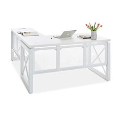 Urban White Reversible L-Shaped Desk - 60"W