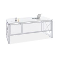 Urban White Executive Desk - 72"W x 32"D