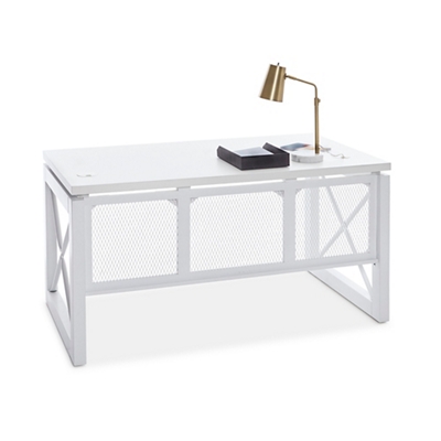 Urban White Compact Desk - 60"W x 32"D