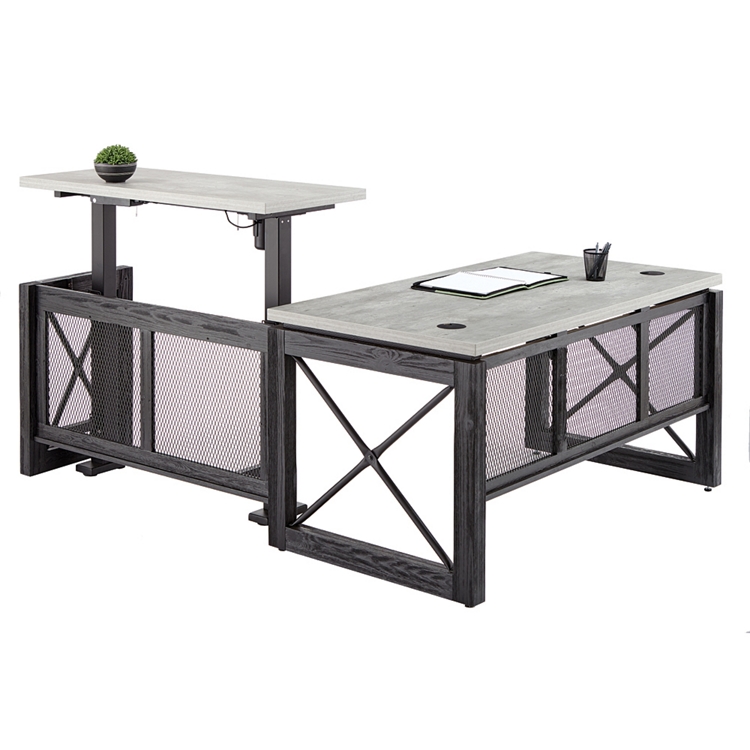 Urban L-Shaped Desk with Adjustable Height Right Return -72