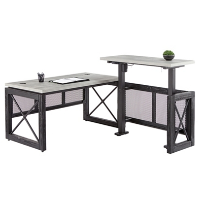 Urban Standing L-Shaped Desk w/ Left Return - 60"W x 80"D