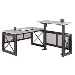 Urban L-Shaped Desk with Adjustable Height Right Return -72"W