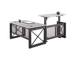 Urban Standing L-Shaped Desk w/ Left Return - 60"W x 80"D