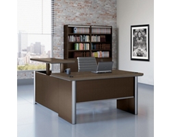 Metropolitan Adjustable Height L-Desk with Right Return - 60"W x 80"D