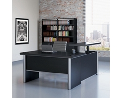 Metropolitan Adjustable Height L-Desk with Left Return - 60"W x 80"D