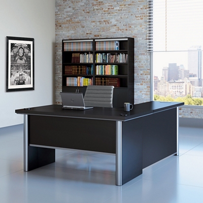 Metropolitan Adjustable Height L-Shaped Desk with Left Return by NBF  Signature Series