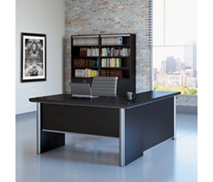 Metropolitan Adjustable Height L-Shaped Desk with Left Return