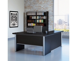 Metropolitan Adjustable Height L-Shaped Desk with Left Return