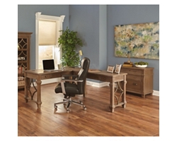 Carson Writing L-Desk with Right Return and Lateral File Set