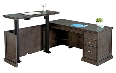 SLIM DESK // Modern Wood Desk With Drawers // Fixed or Adjustable Height  Desk