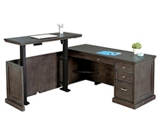 Statesman L-Shaped Standing Computer Office Corner Desk - 65"W x 72"D