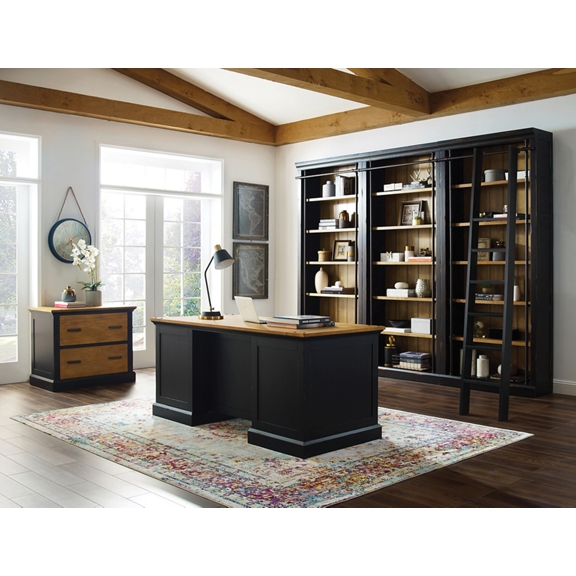 Home office desk with bookcase discount