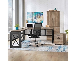 Urban Reversible L-Shaped Desk Set with File and Wardrobe