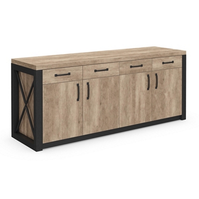 Urban Four Drawer Storage Credenza - 72W x 21D