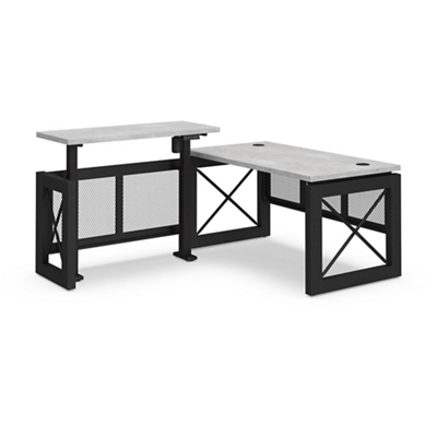 Urban L-Shaped Desk with Adjustable Height Left Return - 60