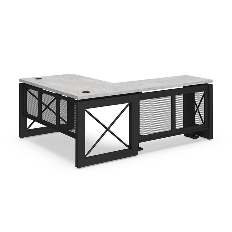 Urban L-Shaped Desk with Height Adjustable Standing Left Return