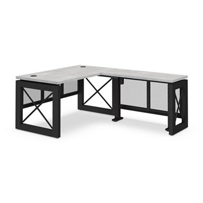 Urban L-Shaped Desk with Adjustable Height Right Return - 60