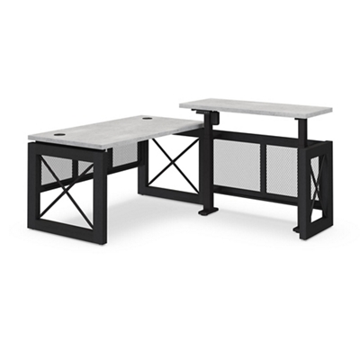 Urban L-Shaped Desk with Adjustable Height Right Return - 60