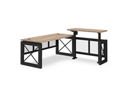 Urban L-Shaped Standing Desk with Height Adjustable Right Return