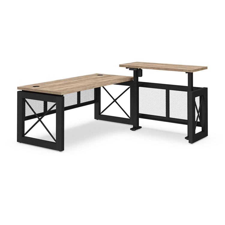 Urban L-Shaped Standing Desk with Height Adjustable Right Return