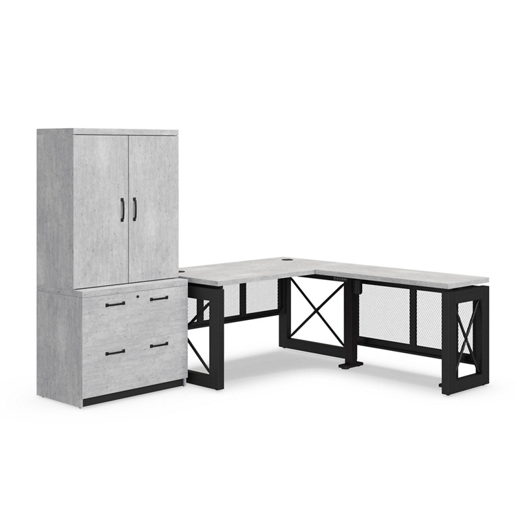 Urban L-Desk with Left Return Office Suite with Storage