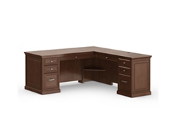 Statesman L-Shaped Standing Desk with Height Adjustable Right