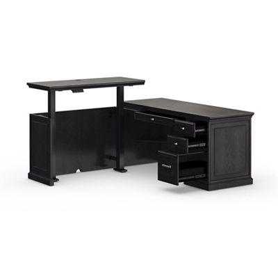 l D レフティ Statesman Height Adjustable L-Shaped Standing Desk - 65