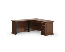 Statesman L-Shaped Standing Desk with Height Adjustable Right