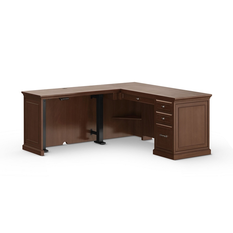 Statesman Height Adjustable L-Shaped Standing Desk - 65