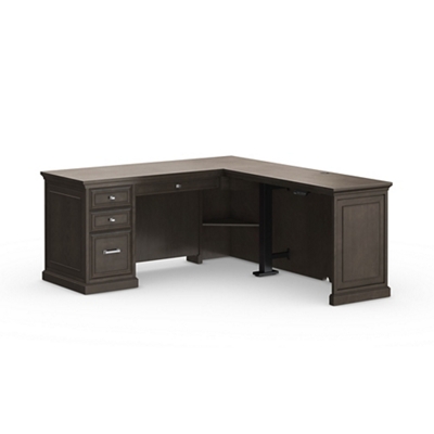 Statesman Height Adjustable L-Shaped Standing Desk with Right