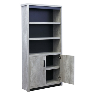 Urban Five Shelf Bookcase with Lower Doors - 72"H
