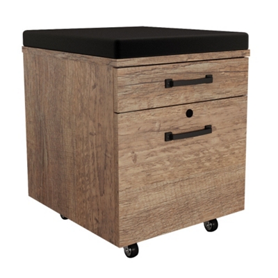 Urban 18"W Two Drawer Mobile File Pedestal with Cushion Top