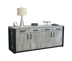 Urban Four Drawer Storage Credenza - 72W x 21D