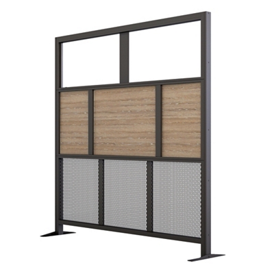 72H x 72W Mobile Acrylic Room Divider