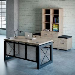 Urban Compact Office Set with Bookcase and Storage Files