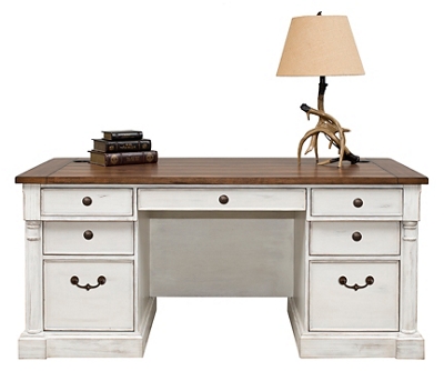 Durham Double Pedestal Executive Desk - 66"W