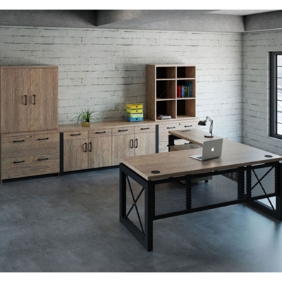 Urban L-Desk with Storage Set by NBF Signature Series