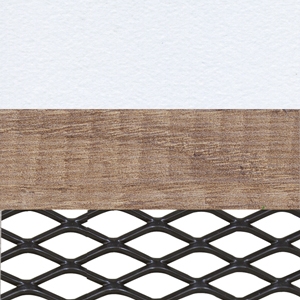 Frosted Acrylic/Weathered Walnut Laminate/Black Mesh