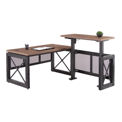Urban L-Shaped Desk with Adjustable Height Right Return - 60