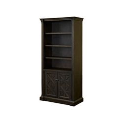 Stockton Open Bookcase w/ Closed Storage – 36"W x 78”H