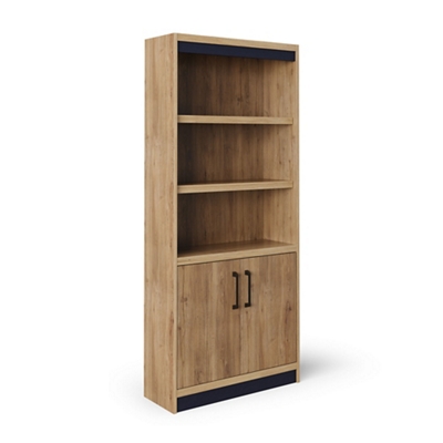 Trenton 5-Shelf Bookcase with Doors – 74"H