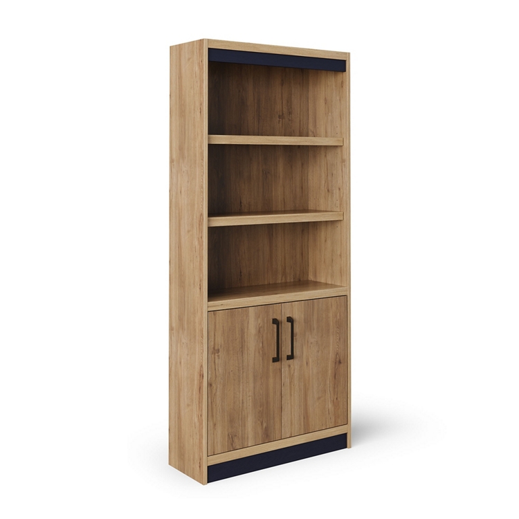 Trenton 5-Shelf Bookcase with Doors – 74