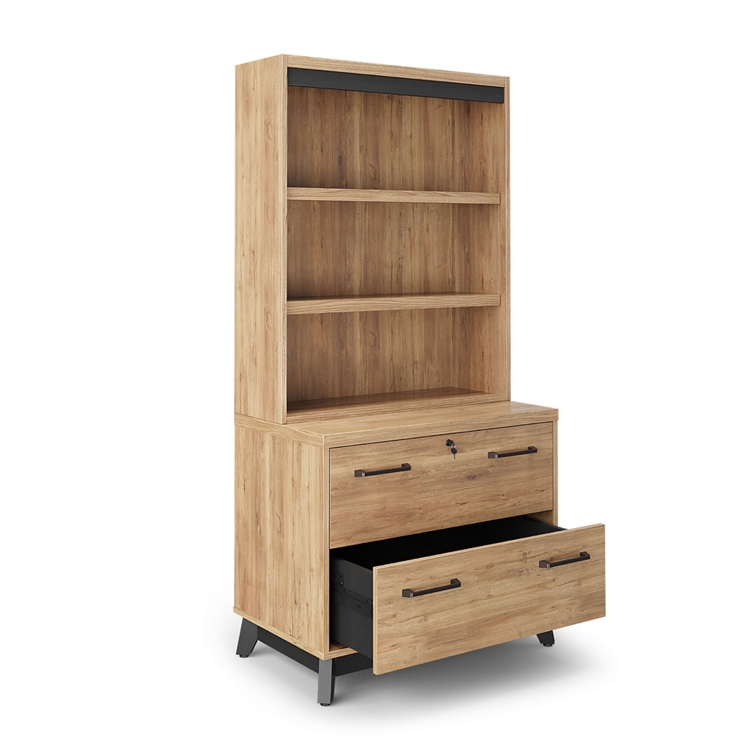 Trenton Lateral File with Bookcase – 36